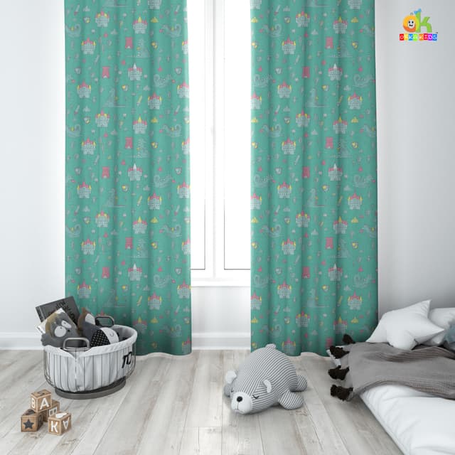Orka Kids Door Curtain Pack of 2, (D5)
