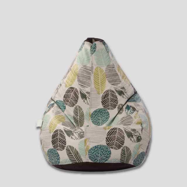 Orka Autumn Seamless Pattern with Trees Theme Printed Bean Bag