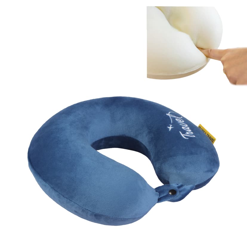 Orka Travel Solid Super Soft Embroidery Memory Foam U Neck